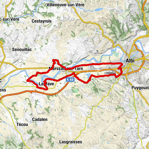 Bike Route - C3 From Sainte Cécile to the Gaillac vineyard