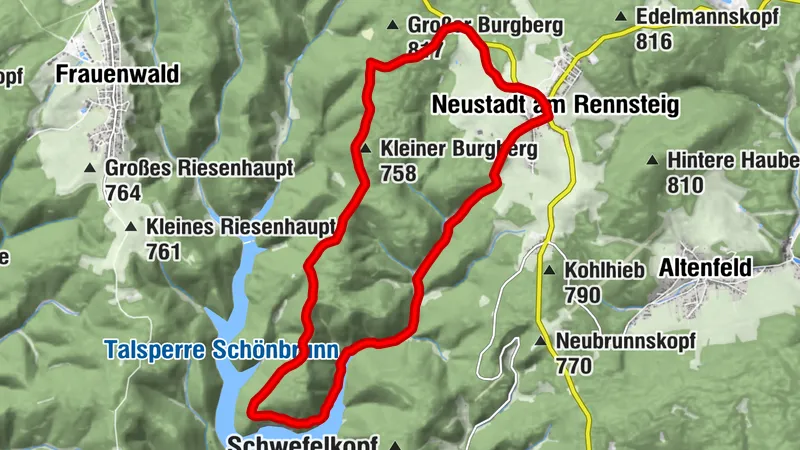 Circular route 4 - Neustadt am Rennsteig - Thuringian Forest