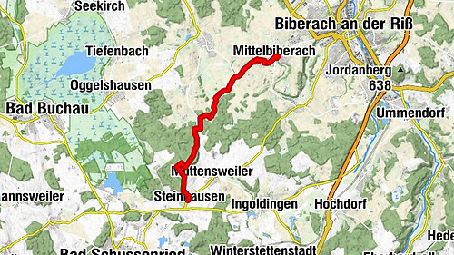 Ulrika Trail 2nd stage: Mittelbiberach to Steinhausen