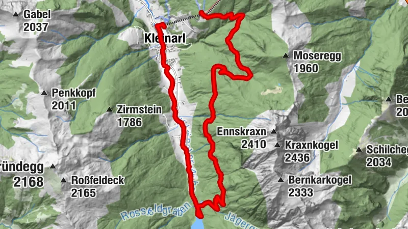 Family mountain bike route with the Champion Shuttle (chairlift)