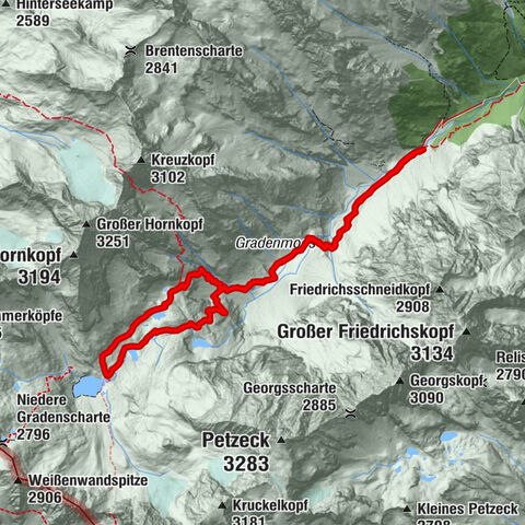 Gradental to Adolf Nossberger Hut - circular route