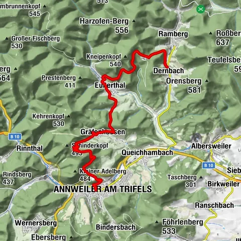 Pfälzer Weinsteig etape 08 Dernbach - Annweiler am Trifels