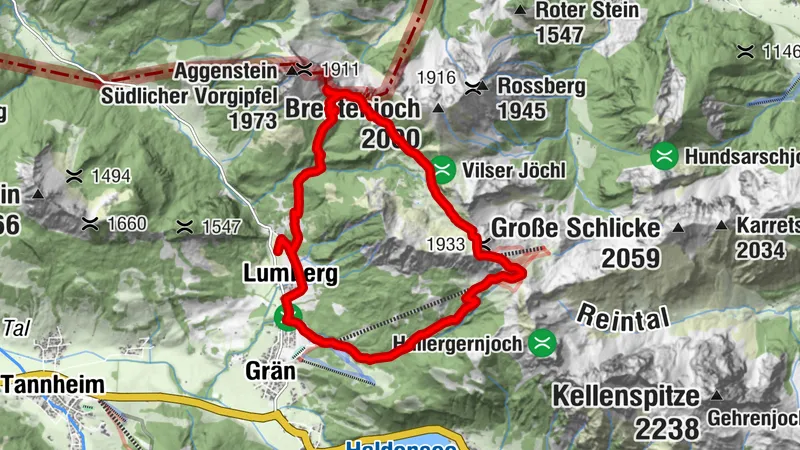Gräner Höhenweg-rundvandring (tildelt det tyrolske bjergstis kvalitetsmærke)