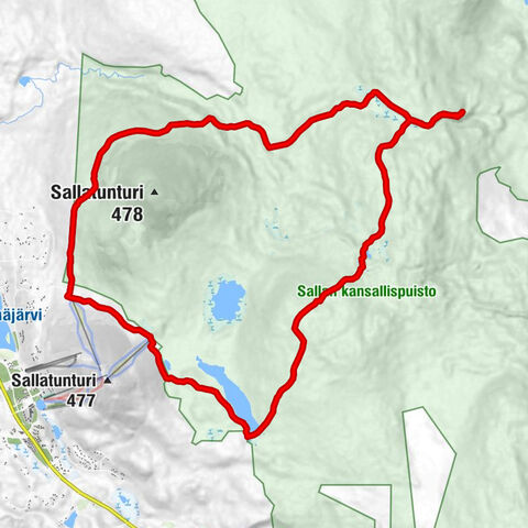 Pahanojankuru route, Salla