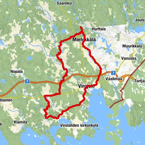 Salpa Line cycling route, Virolahti and Miehikkälä