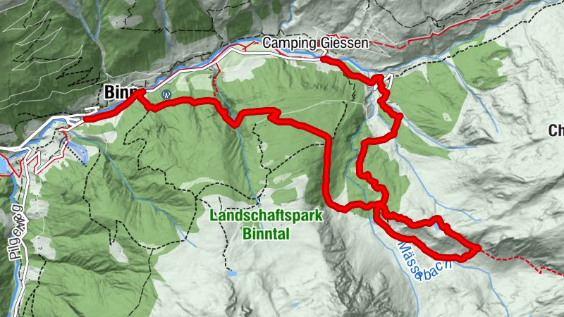 Through the Binntal landscape park: Imfeld–Mässersee–Binn