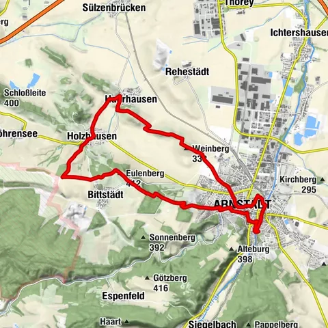 Geo og Pleasure Trail 17 - "Fra øl til Bratwurst" - UNESCO Global Geopark Thuringia Inselsberg - Drei Gleichen