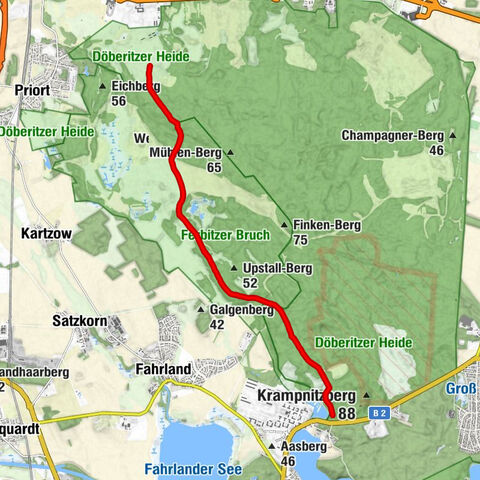 Dallgow-Döberitz - Ferbitz - Wüste - Wolfs-Berg