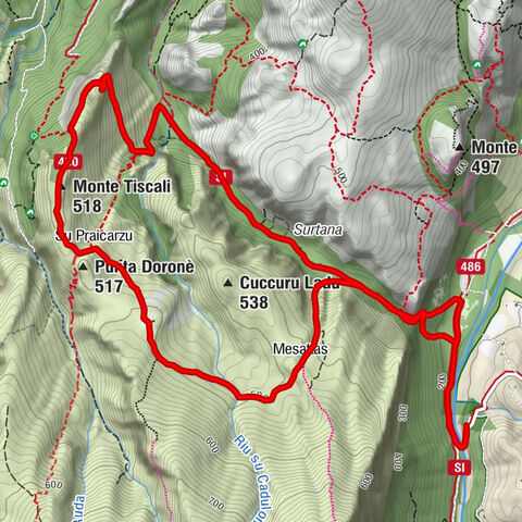 Durgali/Dorgali - Palas de Su Puntale - Punta Doronè - Monte Tiscali