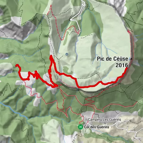 La corniche de Céüse depuis Châtillon le désert