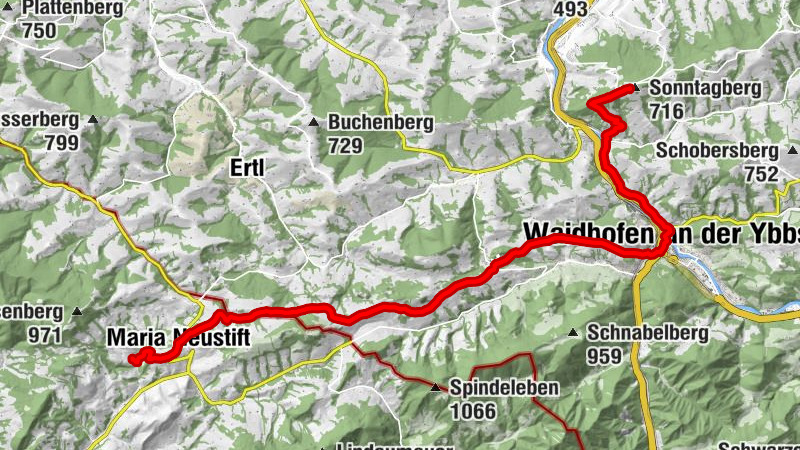 St.Gallen - Sonntagberg, Etappe 3: Maria Neustift - Sonntagberg