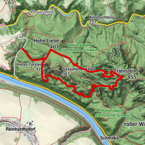 entlang der Schrammsteine, Breite Kluft, Affenwand