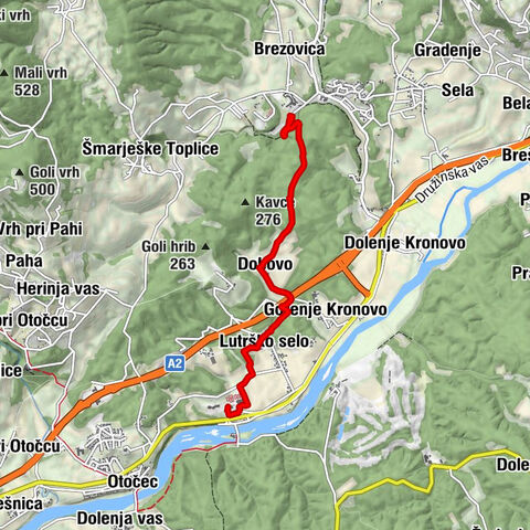 Adrijaničeva  heart trail from Šmarješke Toplice to Otočec