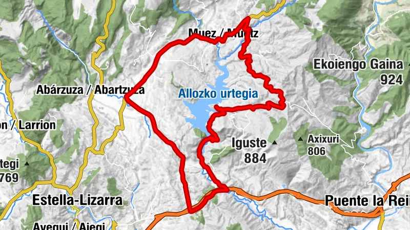 Tur til Alloz - Camping Aritzaleku Rute 1