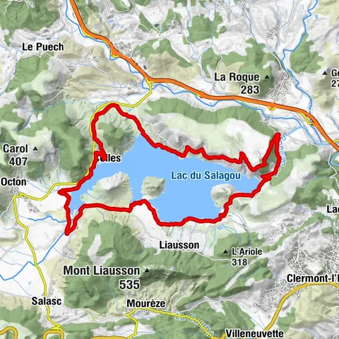 CIRCUIT N°1 LE LAC DU SALAGOU - ESPACE VTT-FFC DU SALAGOU