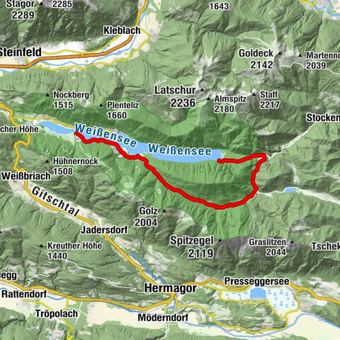 Bodenalm - Ostufer - mit dem Schiff zurück