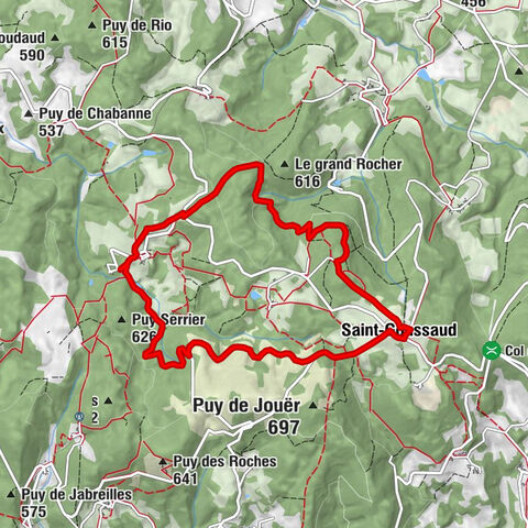 Mountain bike route no. 2 - Saint Goussaud