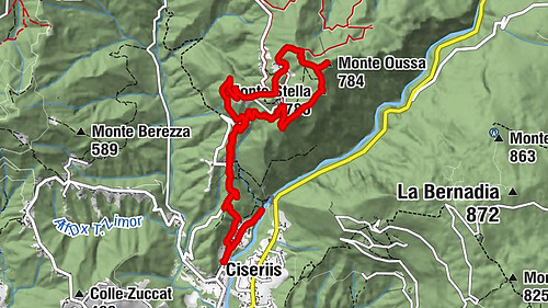 Monte Stella, mellem små landsbyer og vidtstrakte udsigter