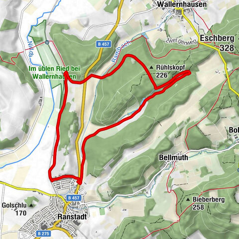 Ranstadt - Die vorderste Weide - Rühlskopf - Auf dem Wehr