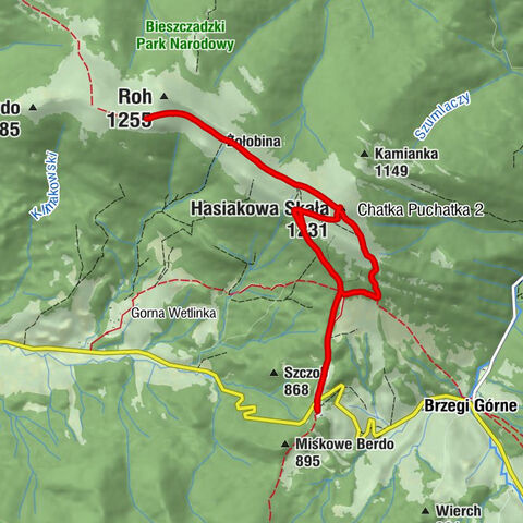Przełęcz Wyżna - Hasiakowa Skała - Chatka Puchatka 2 - Osadzki Wierch