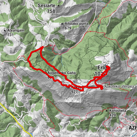 Azkoitia - Aizpeltzeko Gaña - Erlo