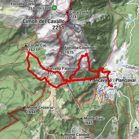 Ring route of Casera Palatina