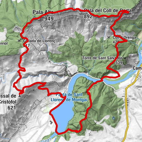 Sant Llorenç de Montgai - Pala Alta - Pala dels Pelats - Tossal de Sant Cristòfol