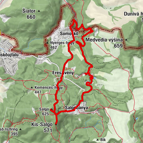 Eresztvény - Somoskő - Kis-Salgó - Salgó