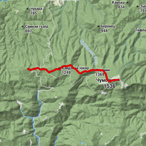 хижа Буковец - Хайдушки чукар - Харамия - Чумерна