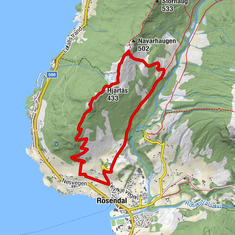 Kvinnherad kyrkje - Klåberg - Hjartås - Rosendal
