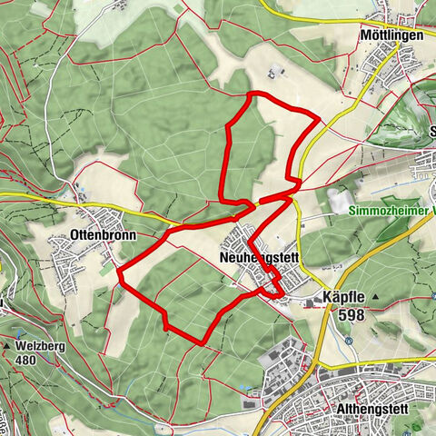 Pilgrimage path "Spiritual Waldensian Path around Neuhengstett" (WandernPlus)