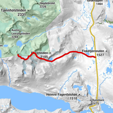 Vang - Mugna - Øystre Kalvehøgde - Vestre Kalvehøgde