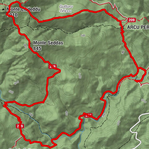 Mitza Is Faneuas - Monte Seddas - Monte Liudeddu - ARCU PERDU SECCI