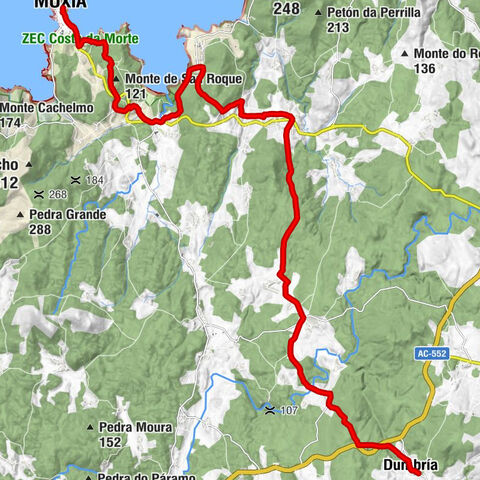 Muxía - Monte de Chorente - Igrexa de San Xulián de Moraime - Dumbría
