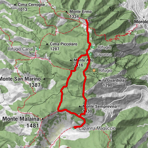 Capanna Maguccio - Fontana Santa Serena - Grotta di Monte Fato - Sprone Maraoni (Croce)