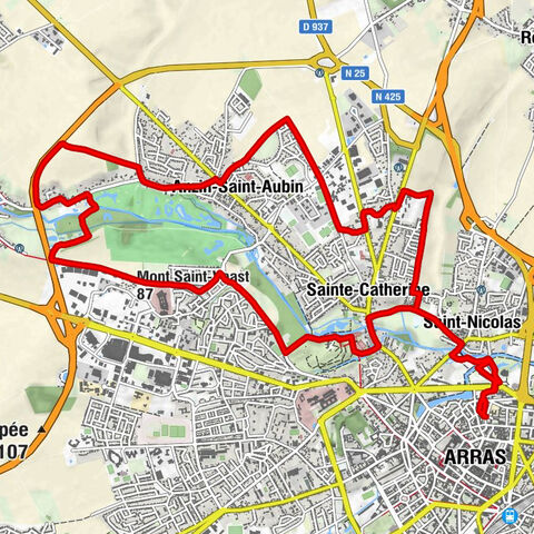 Église Saint-Géry - Mont Saint-Vaast - Église Saint-Aubin - Arras