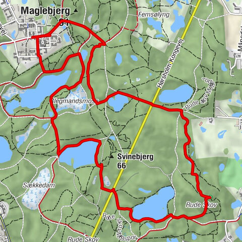 Birkerød - Ebberød - Maglebjerg - Svinebjerg