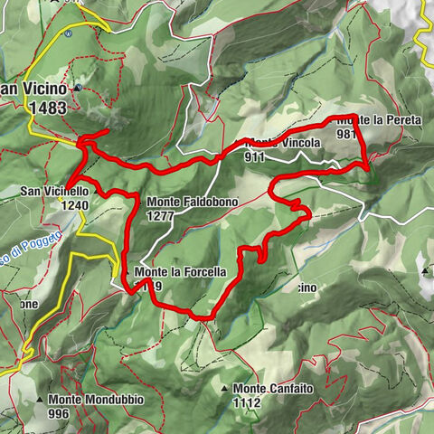 Il Cantuccio - Monte Pulcino - Monte Faldobono - Monte San Vicinello