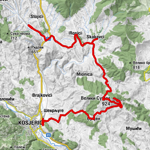 Косјерић - Светог апостола Луке - Велики Субјел - Ражана
