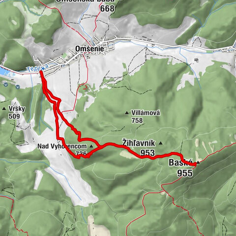 Omšenie - Nad Vyhorencom - Baské - okres Trenčín