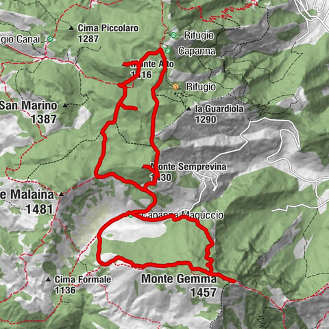 Capanna Maguccio - Monte Semprevina - Monte Salerio - Monte Gemma