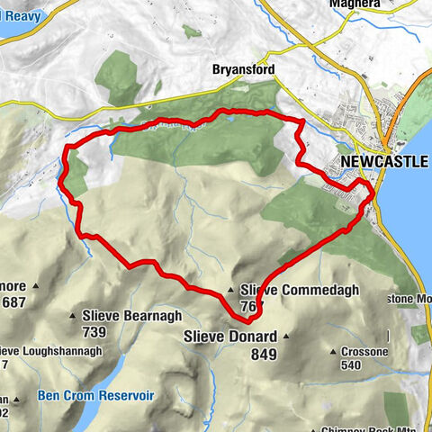Newcastle - Slieve Corragh - Slievenaglogh East Top - Slievenaglogh