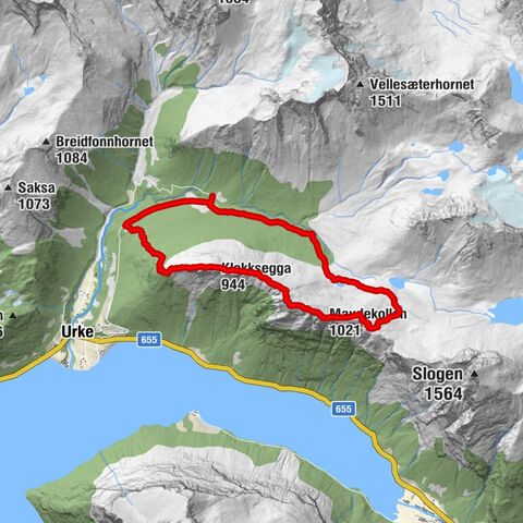 Ørsta - Klokksegga - Maudekollen