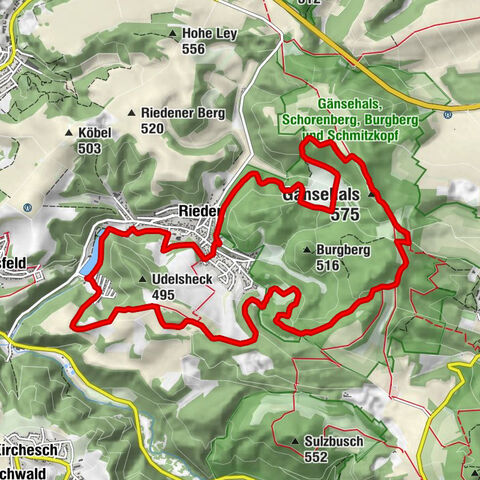 Rieden - Gänsehals - Maifeldblick