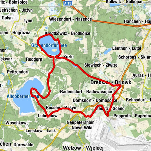 Steinitz - Šćeńc - Caseler Kirche - Stadtkirche - Drebkau - Drjowk