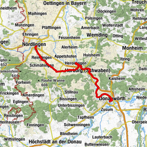 Donauwörth - Liebfrauenmünster - Hühnerberg - Nördlingen