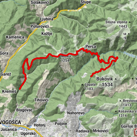 Vića - Planinarski dom Motka - Motka - Općina Vogošća