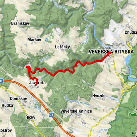 Veverská Bítýška - Restaurace Na Městečku - Hostinec u Čadíků na Šmelcovně - kaple Panny Marie Bolestné na Šmelcovně