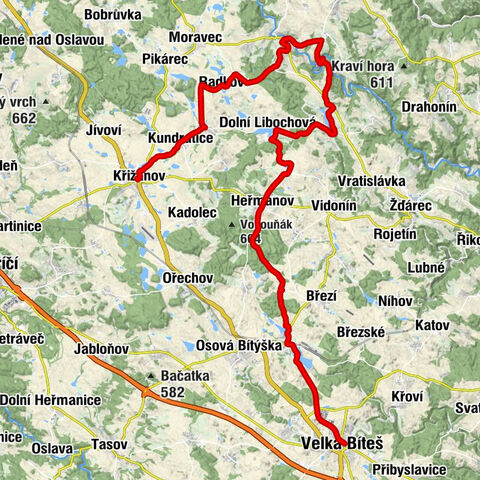 Velká Bíteš - svatý Mikuláš - svatý Václav - Křižanov