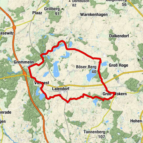 Vogelsang - Zur Schmiede - Böser Berg - Groß Wokern